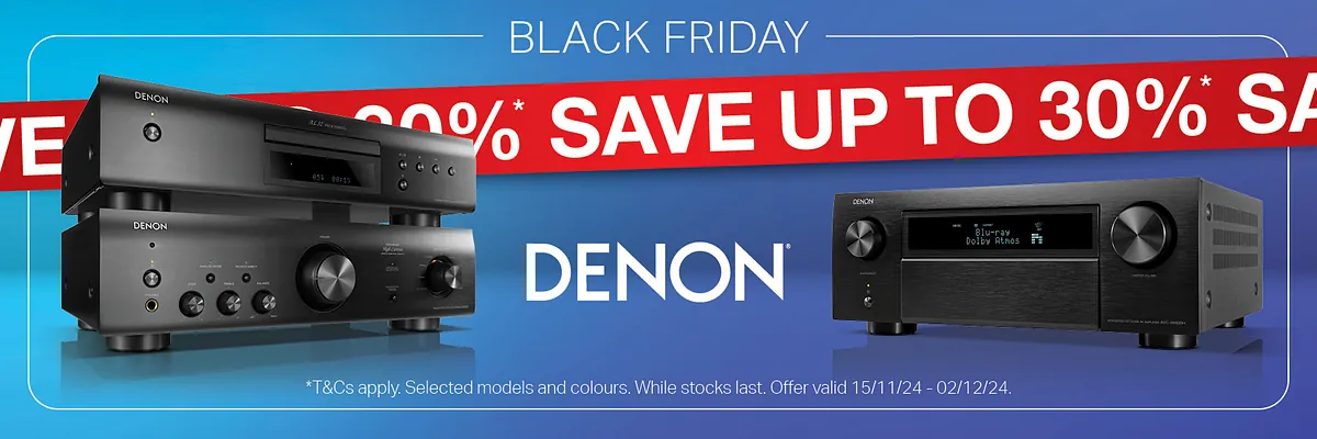 Denon Black Friday Sale, upto 30% off selected items while stocks last from 15/11/2024 to 2/12/2024