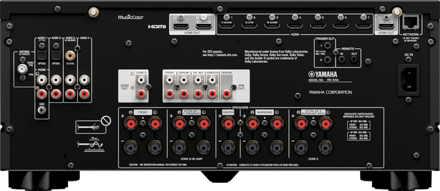 Yamaha RXA4A rear panel.